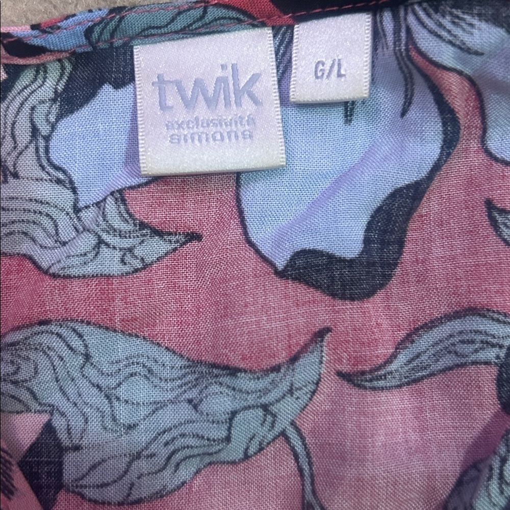 Twik Floral Flower Multi Color High neckline dress - Picture 4 of 6